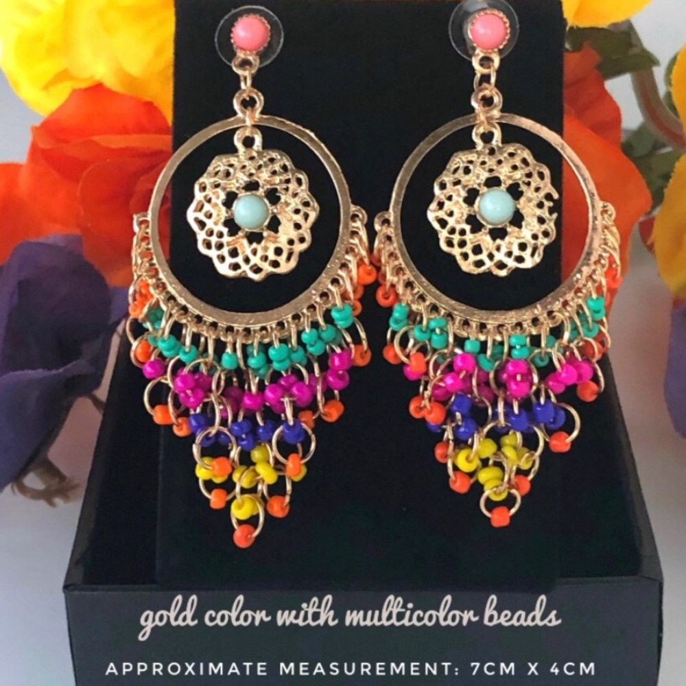 Multicolor drop earrings